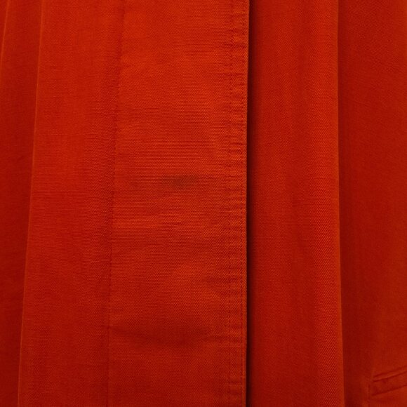 BURBERRY OF LONDON VTG FADED RED TRENCHCOAT WITH PLAID AND DETACHABLE HOOD - Picture 13 of 16